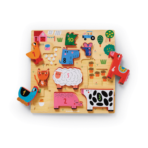 Stacking Wood Barnyard Puzzle