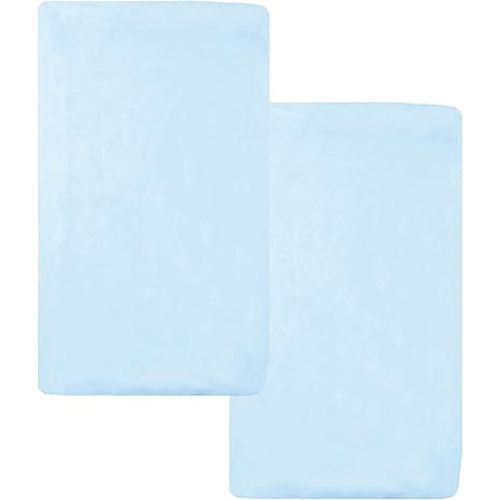 American Baby Company 2 Pack 100% Natural Cotton Fitted Cradle/Bassinet Sheets 36" x 18" - Soft, Breathable & Hypoallergenic Bed Sheets, Blue, Neutral for Boys & Girls