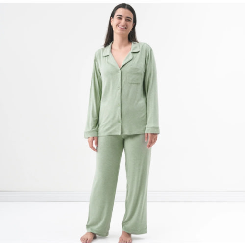 Heather Sage Women's Long Sleeve Pajama Set Size Large - Little Sleepies