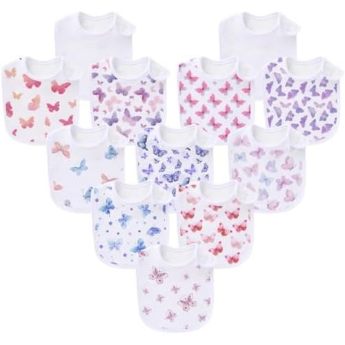 Baby Bibs Soft and Absorbent Organic Cotton Bandana Drool Bibs Set for Boys Girls Newborn 0-36 Months