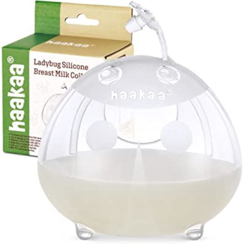 haakaa Ladybug Milk Collector Breast Milk Saver Breast Shell for Breastfeeding, Collect Breastmilk Leaks, Skin-Friendly and Easy to Wear (1.4oz/40ml,1PC)