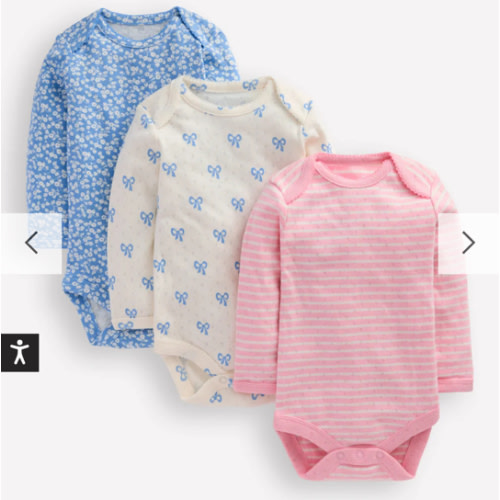 3 Pack Pointelle Bodies-Soft Ivory Tiny Bows | Boden USA