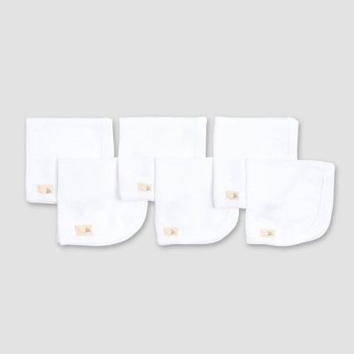 Burt's Bees Baby® Baby 6pk Organic Cotton Washcloth Mitts - White Newborn