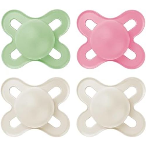MAM Original Start Matte Baby Pacifiers, Binky for 0-3 Months, BPA-Free Silicone Nipple, Easy to Clean, Best for Newborn Babies, Developed with Medical Experts, 4 Count Binkies