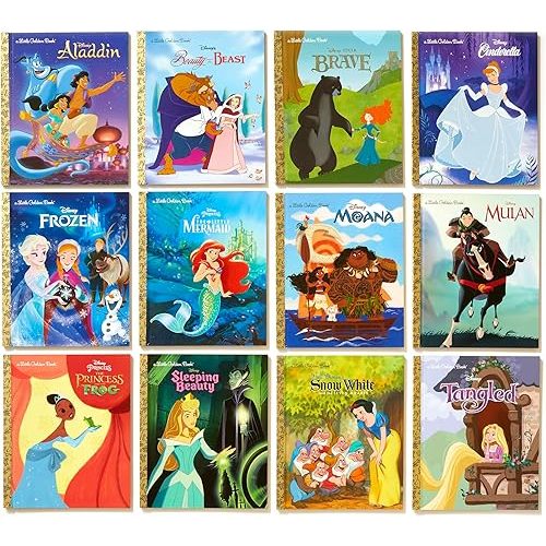 Ultimate Princess Boxed Set of 12 Little Golden Books (Disney Princess) Product Bundle – Picture Book, May 25, 2021