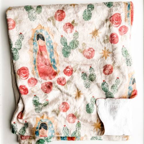 Catholic Blanket Baptism Gift Our Lady of Guadalupe Minky - Etsy