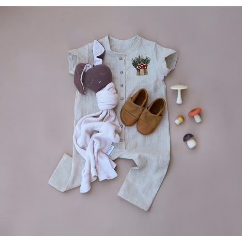 Woodland Mushroom Linen Jumpsuit – Ryder + Rowan