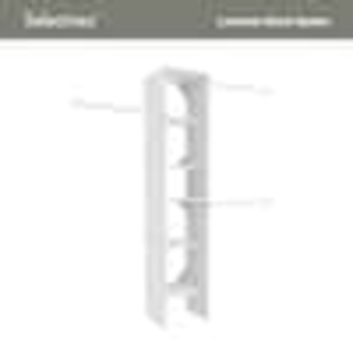 Selectives 48 in. W - 112 in. W White Reach-In Tower Wall Mount 6-Shelf Wood Closet System