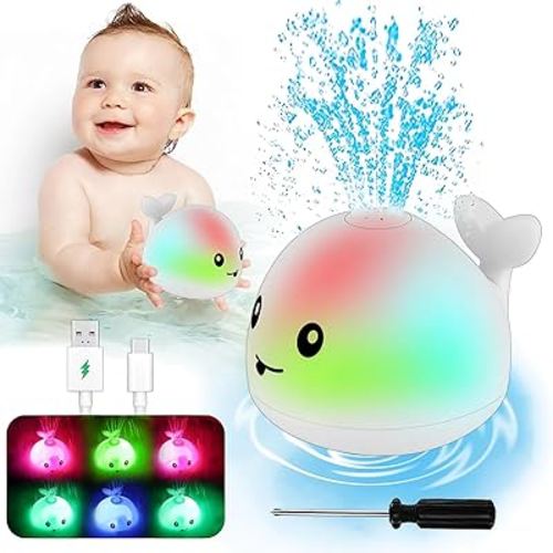 Baby Bath Toys for 6-12-18-24 Months - Toddler Toddla Whale Bath Toy Sprinkler for Kids Ages 1-3 2-4 3-5 Bathtub Tub Water Pool Shower Toys for Infants Children 1st Birthday Gifts for Boys Girls Kids