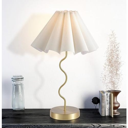 Table Lamps for Bedroom Modern Single Table Lamp for Night Stands Beside Lamps Living Room End Table Lamp (Gold)