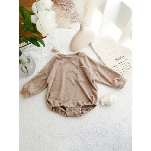 long sleeve romper babies solid - Temu