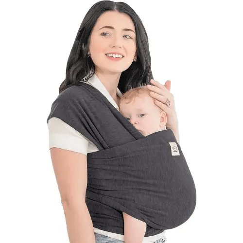 KeaBabies Baby Wrap Carrier - All in 1 Original Breathable Baby Sling, Lightweight,Hands Free Baby Carrier Sling, Baby Carrier Wrap, Baby Carriers for Newborn, Infant,Baby Wraps Carrier (Mystic Gray)