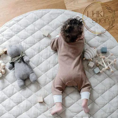 Montessori Play Mat, Natural Linen Play Mat, Quilted Playing Rug, Baby Floor Mat, Baby Activity Mat, Nursery Mat, Baby Blanket, Nursery Rug
LHKLDesigns