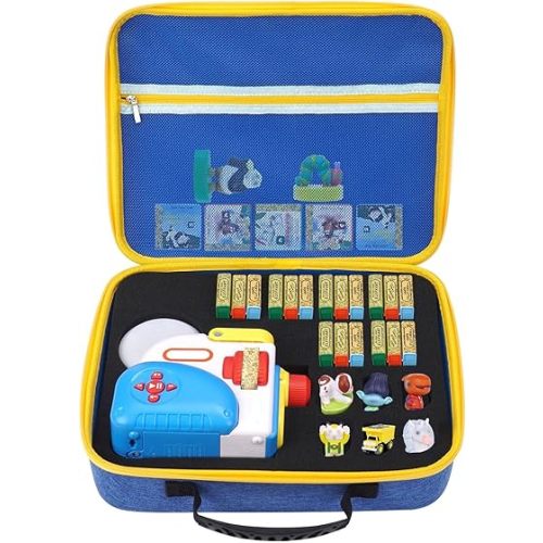 YouKnow Travel Case for Little Tikes Story Dream Machine Books Starter Set, Character Collection and Kids Storybook Projector Toddler Toys Gifts Carry Box for 3+ Year Old Girl (Only Case) (blue)