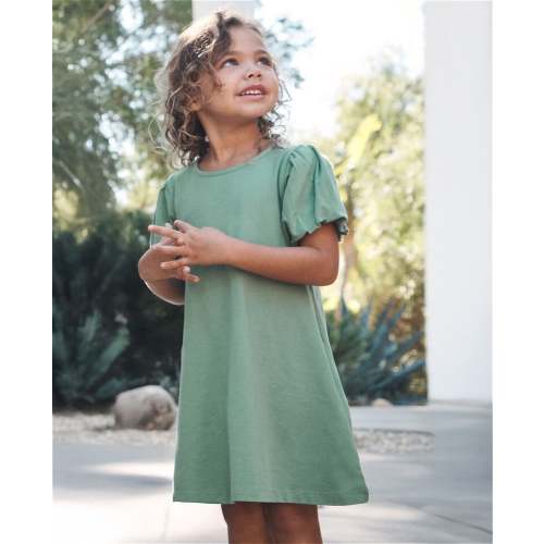 Bubble Sleeve Swing Dress with Pockets | Hanna Andersson