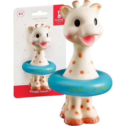 Sophie la girafe, Fresh Touch | Bath Toy | Colors May Vary (Blue or Yellow) | Fun Toy That Floats & Sprays Water When Pressed