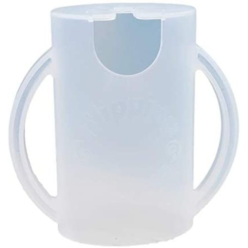 Squeeze Proof Flipping Holder Original for Food Pouches & Juice Boxes - Universal Multipurpose Design - Prevent Messes & Support Self-Feeding - Curved Handles for Easy Grasping - Without Bottom LID