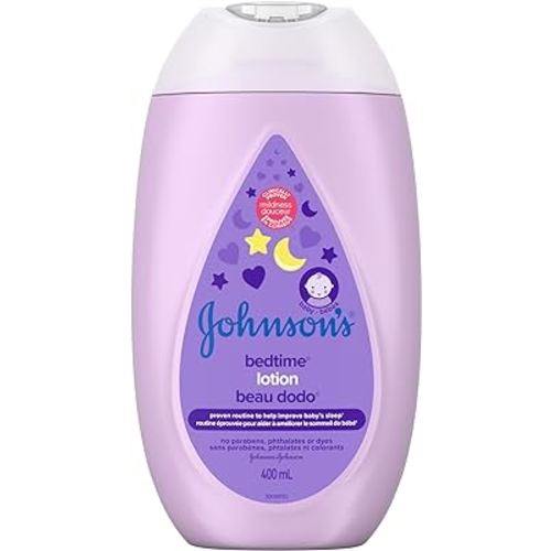 Johnson's Baby bedtime moisturizing lotion and cream for dry skin, 400ml