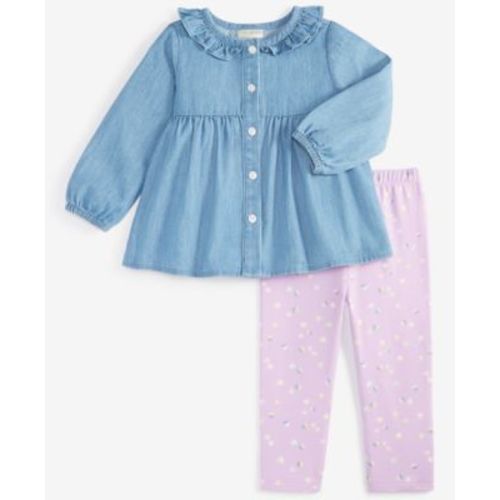 Baby Girls Chambray Tunic & Leggings, 2 Piece Set, Created for Macy's