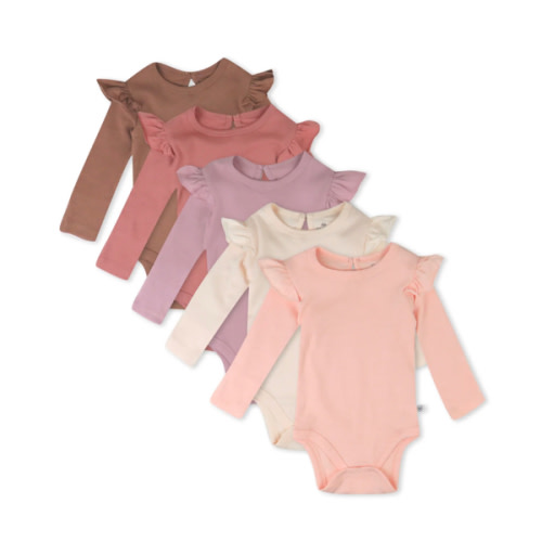 5-Pack Organic Cotton Long Sleeve Bodysuits | Honest Baby Clothing