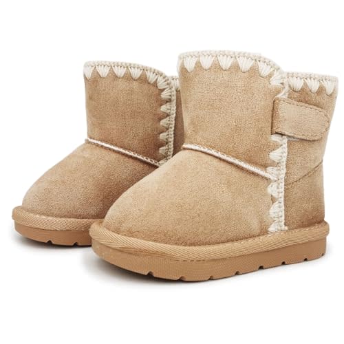 iSusuJo Baby Boots Winter Snow Booties Infant Boys Girls Outdoor Warm Shoes for Cold Weather 6 9 12 15 18 24 Months