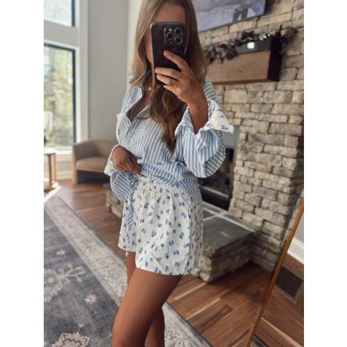 Charlotte Floral Elastic Waist Shorts