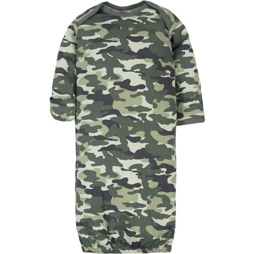 Gerber Baby Boy and Girls 4-Pack Sleeper Gown - 0-6 Months - Tiger Grey