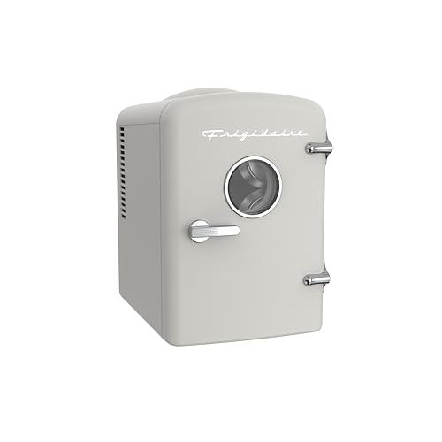 Frigidaire Retro Mini Personal Fridge Cooler, Holds Up to 6 Cans (1 Gal), Portable & Compact, AC Plug & 12V Car Charger (Moonlight)