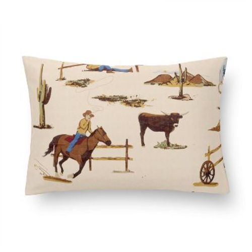 Sweet Jojo Designs Boy Mini Pillow with Pillowcase 12 x 8 in. Wild West Cowboy Multicolor