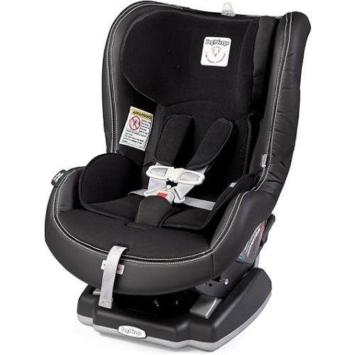 Peg Perego Primo Viaggio Convertible - Reversible Car Seat - Rear Facing for Children 5 to 45 lbs and Forward Facing for Children 22 to 65 lbs - Made in Italy - Licorice (Black)
