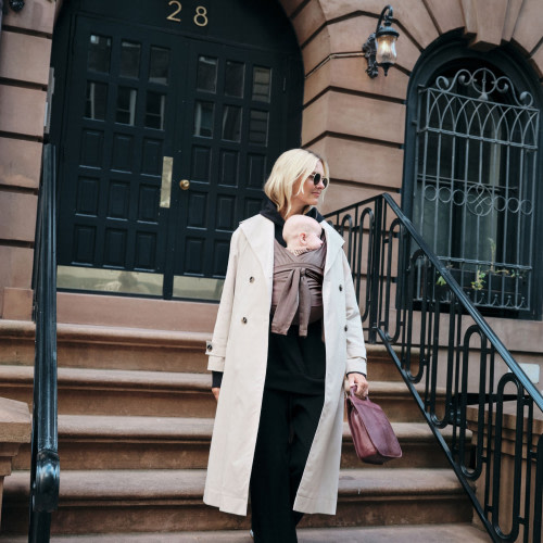 Konny Baby Wrap Carrier Flex Airmesh - Mocha, Xs-Xl