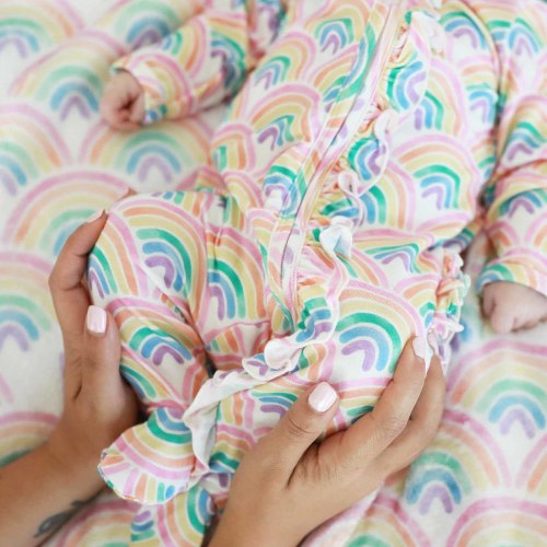 Daydream Ruffle Zipper Footie