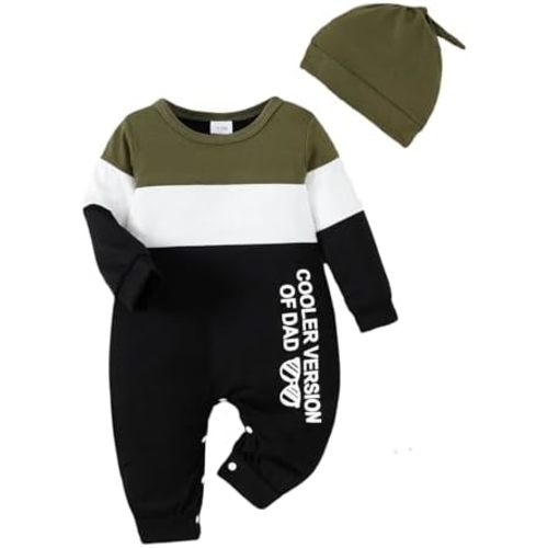 Newborn Baby Boy Clothes Cute Infant Outfits Fall Winter Long Sleeve Newborn Baby Romper Hat Bodysuit Jumpsuits