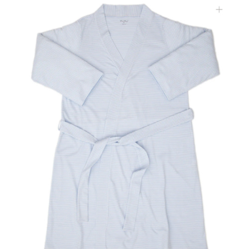 Simple Stripes Blue Adult Robe