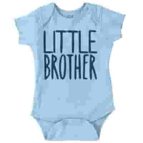 Little Brother Proud Younger Bro Bodysuit Jumper Boys Infant Baby Brisco Brands NB