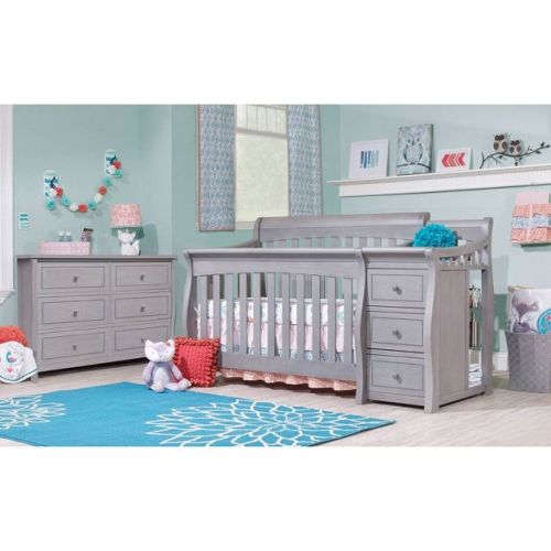 Sorelle Princeton Elite Crib & Changer - Weathered Gray