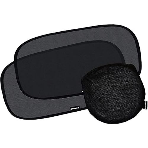Enovoe Car Window Shade for Baby - (2 Pack) UV Protection Breathable Mesh Baby Window Covers - Sun Shade Blocker, Cling Windows Cover - Glare Shield and UV Rays Protection for Your Child - XL 25"x16"