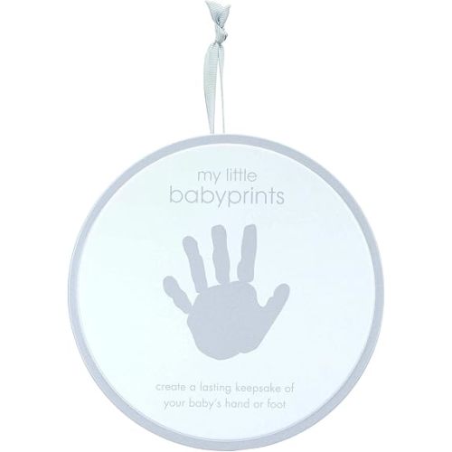 Pearhead My Little Prints Babyprints Keepsake Tin Kit, Baby Girl or Boy Gender Neutral Baby Handprint Footprint Impression, Gray