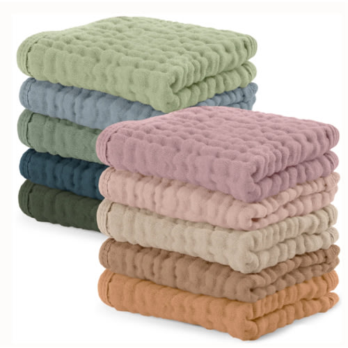 Muslin Washcloths in Multicolor – Comfy Cubs