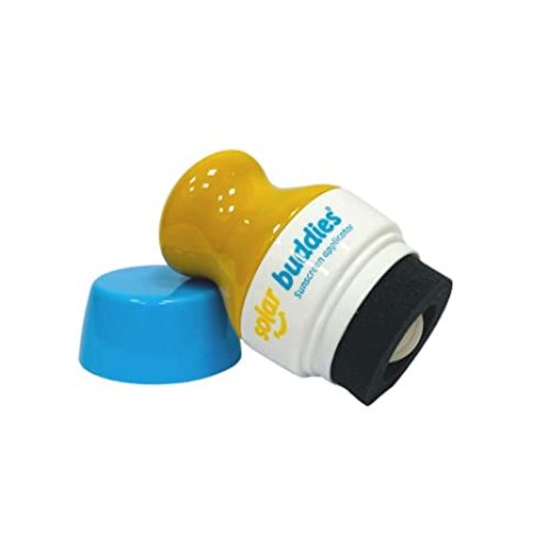 Solar Buddies Refillable Roll On Sponge Applicator For Kids, Adults, Families, Travel Size Holds 100ml Travel Friendly for Sunscreen, Suncream and Lotions (Blue)