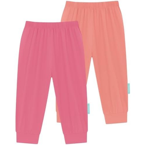 Supersoft Baby Pants, 2-Pack Premium Bamboo Viscose Jogger Pants, Elastic Waist, Unisex 0-24 Months