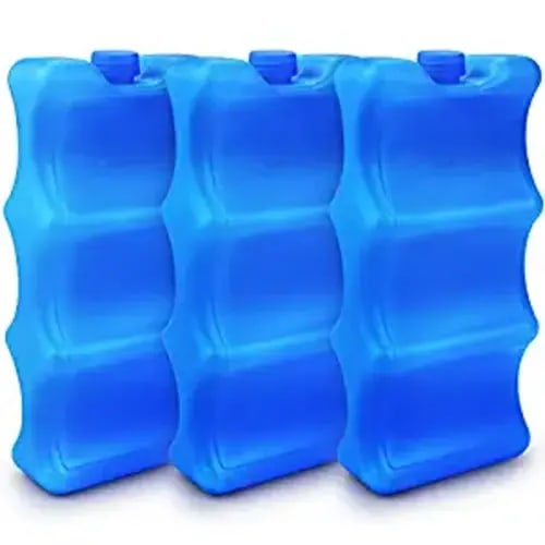 Pack of 3 Reusable Ice Packs for Breastmilk Storage, Bottle Ice Packs for Breastfeeding Mom, Blue