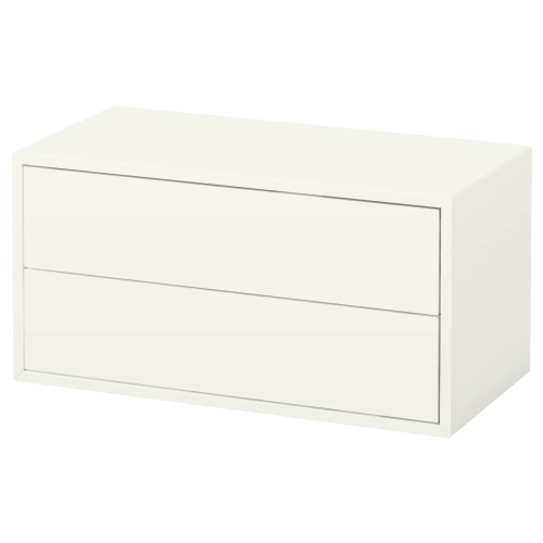 EKET Cabinet with 2 drawers - white 27 1/2x13 3/4x13 3/4 "