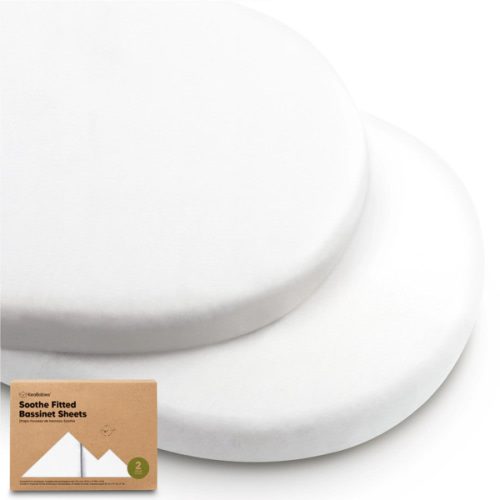 2-Pack Soothe Fitted Bassinet Sheets | Soft White