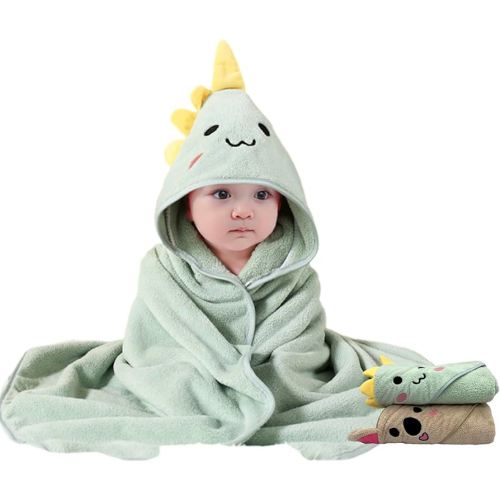 Amazon.com: TMIELYBS 2 Pack Premium Soft Baby Bath Towels with Hood - Green Dinosaur + Brown Koala - Ultra Absorbent, Baby Stuff Shower for Boys and Girls : Baby
