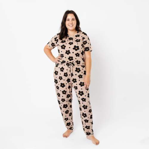 Women's Fitted Pajama Set - Gemma In Tan
