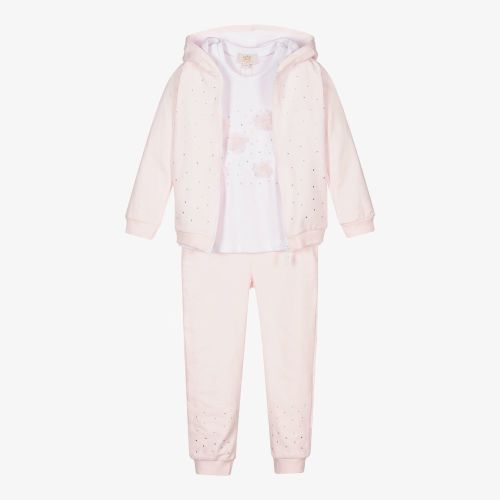 Caramelo Kids - Girls Pink Tracksuit Set | Childrensalon