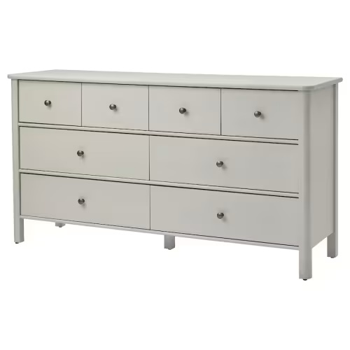 STOREMOLLA 8-drawer dresser, light grey-beige stained, 673/8x195/8x357/8" - IKEA