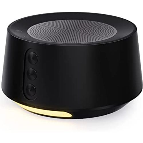 BGOVERSS White Noise Sound Machine with 14 Soothing Sounds and 10 Levels Night Light for Sleeping, 5 Timers and Memory Feature Plug in Sound Machine for Nursery Baby Kids Adults,Black