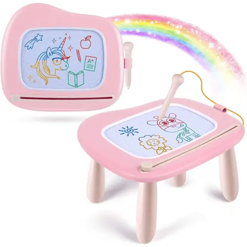 Smasiagon Magnetic Drawing Board for Kids - Toddler Toys for Age 1-2 Boys Girls - Educational Learning Toys for 1 2 3 Year Old Baby Birthday Gifts（Pink)